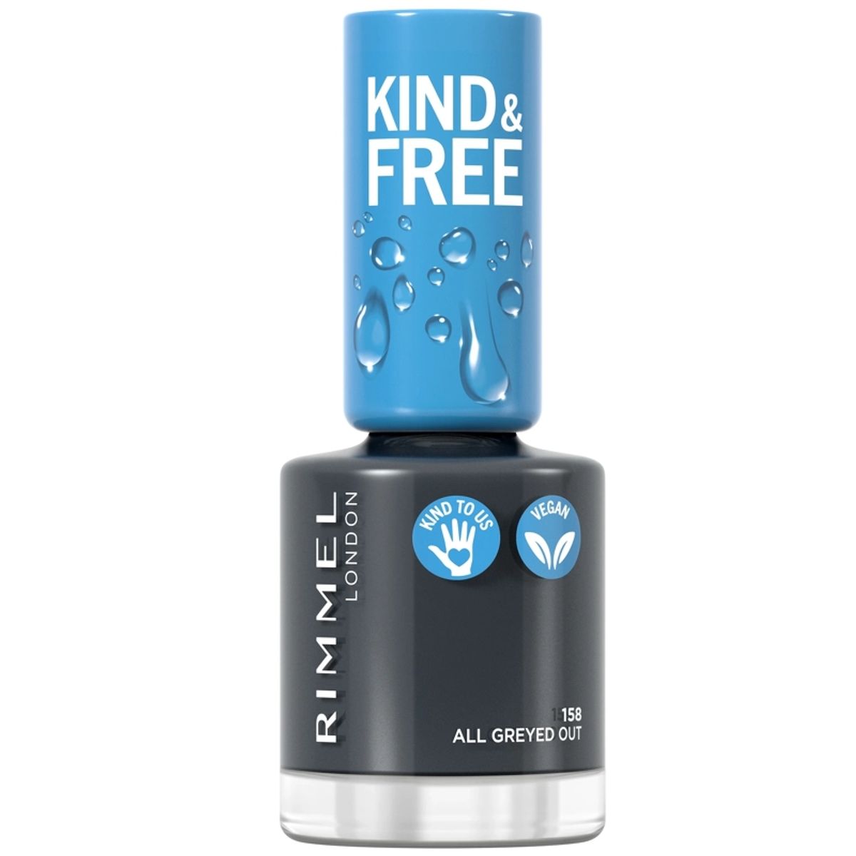 RIMMEL Kind & Free Clean Nail 8 ml - 158 All Greyed Out