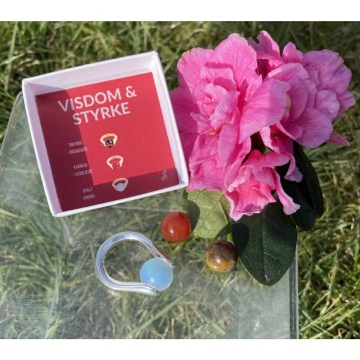 Ring - Visdom & Styrke - Sølv - Størrelse: 52 - Ringe m. symboler - GodKarmaShop