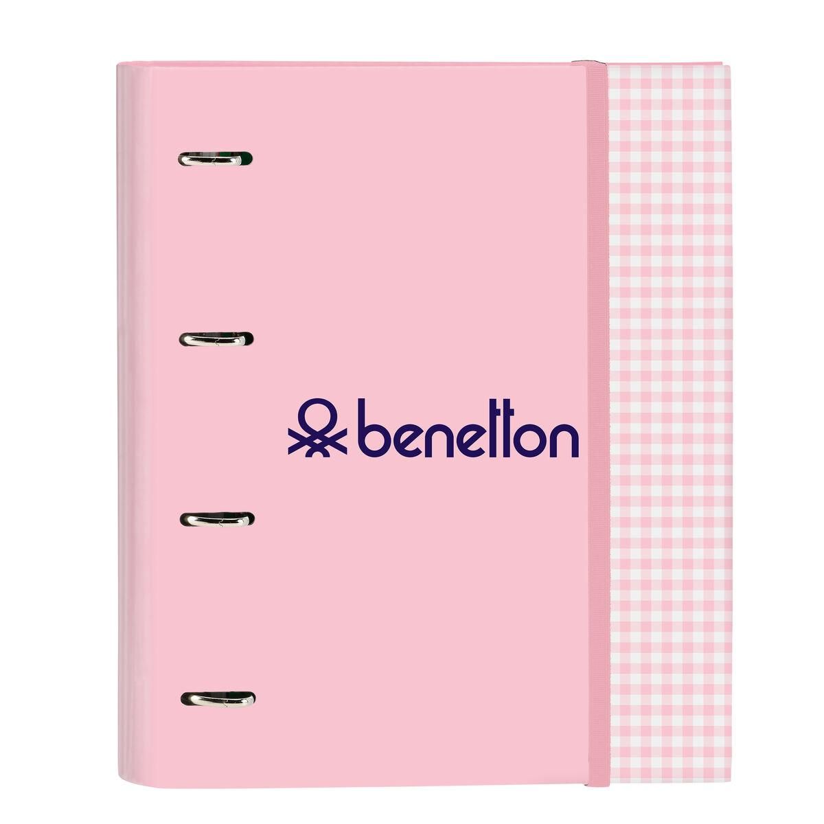 Ringbind Benetton Vichy A4 Pink (27 x 32 x 3.5 cm)