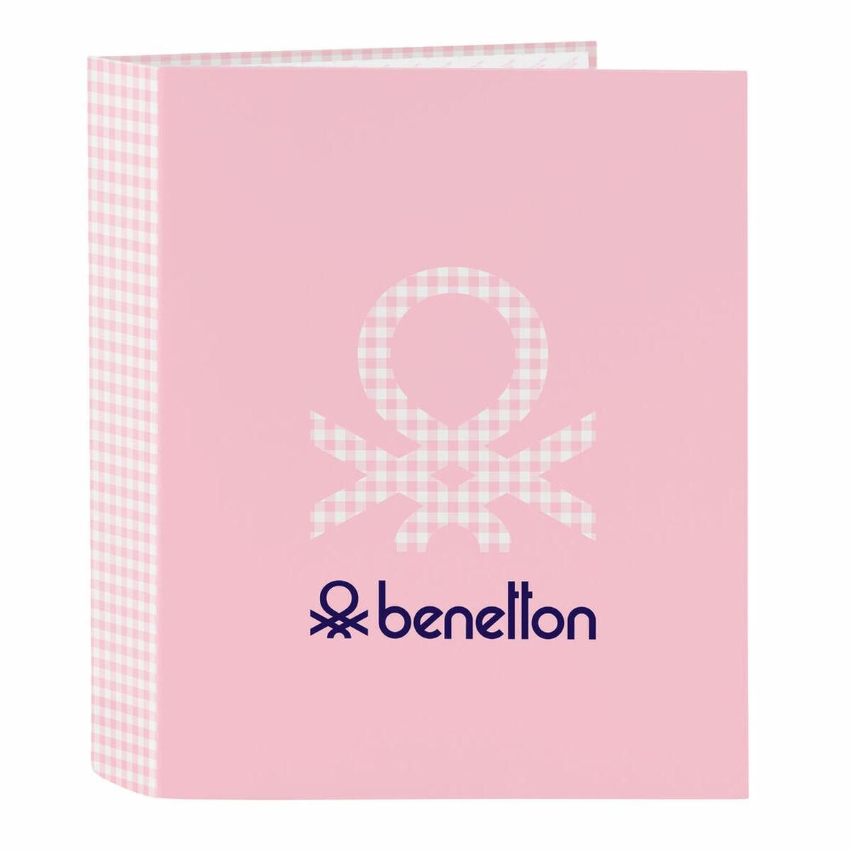 Ringbind Benetton Vichy Pink A4 (27 x 33 x 6 cm)