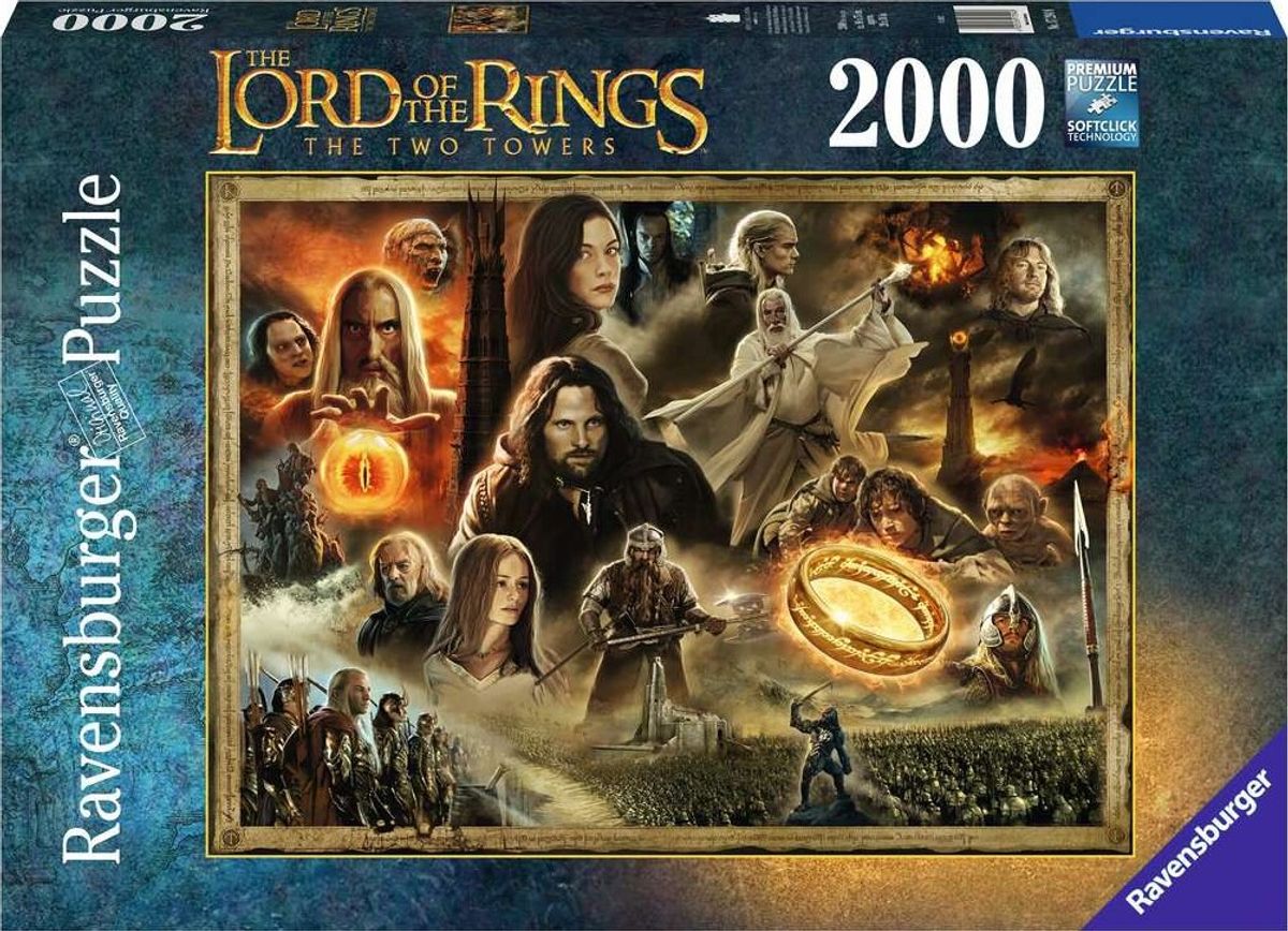 Ringenes Herre Puslespil - The Two Towers - 2000 Brikker - Ravensburger