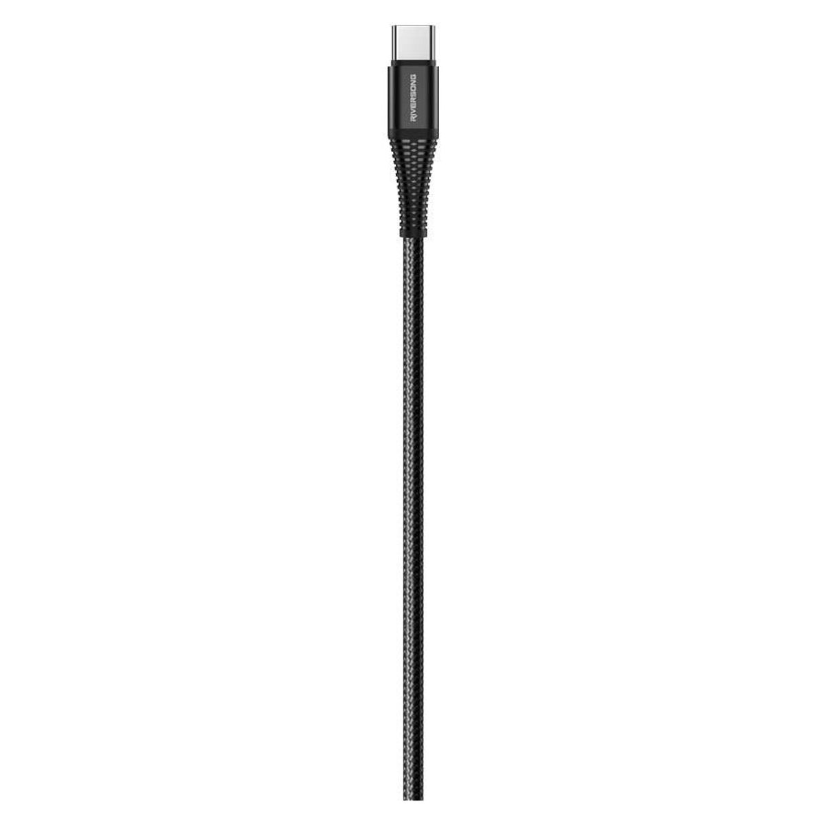 Riversong Alpha S, USB-A til USB-C flettet kabel, 1m