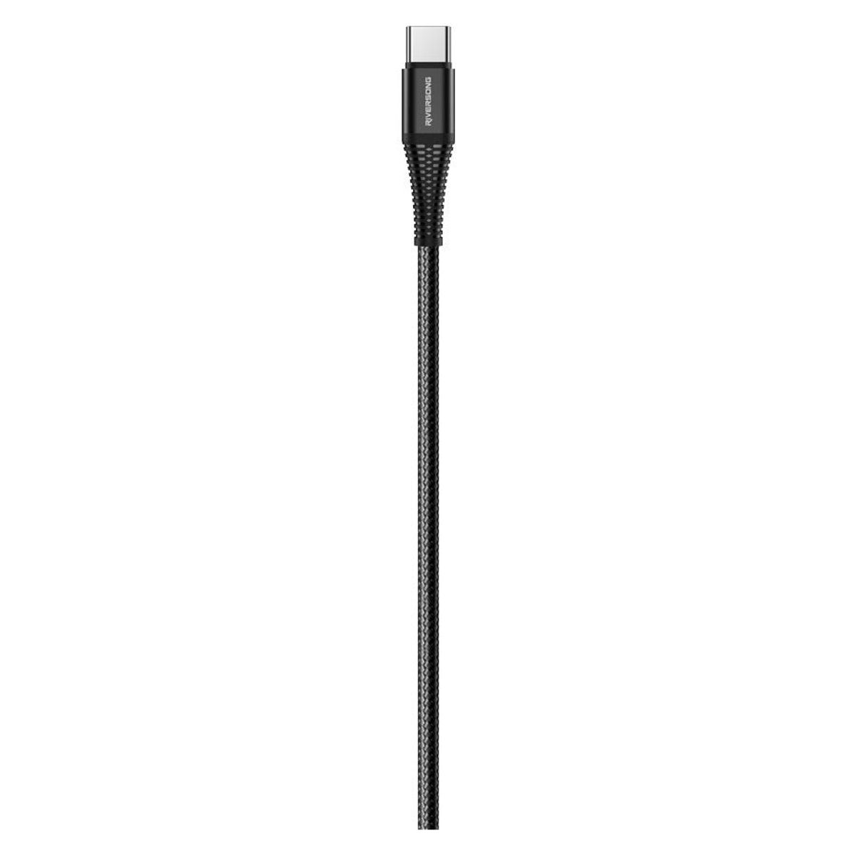 Riversong Alpha S, USB-A til USB-C flettet kabel, 1m