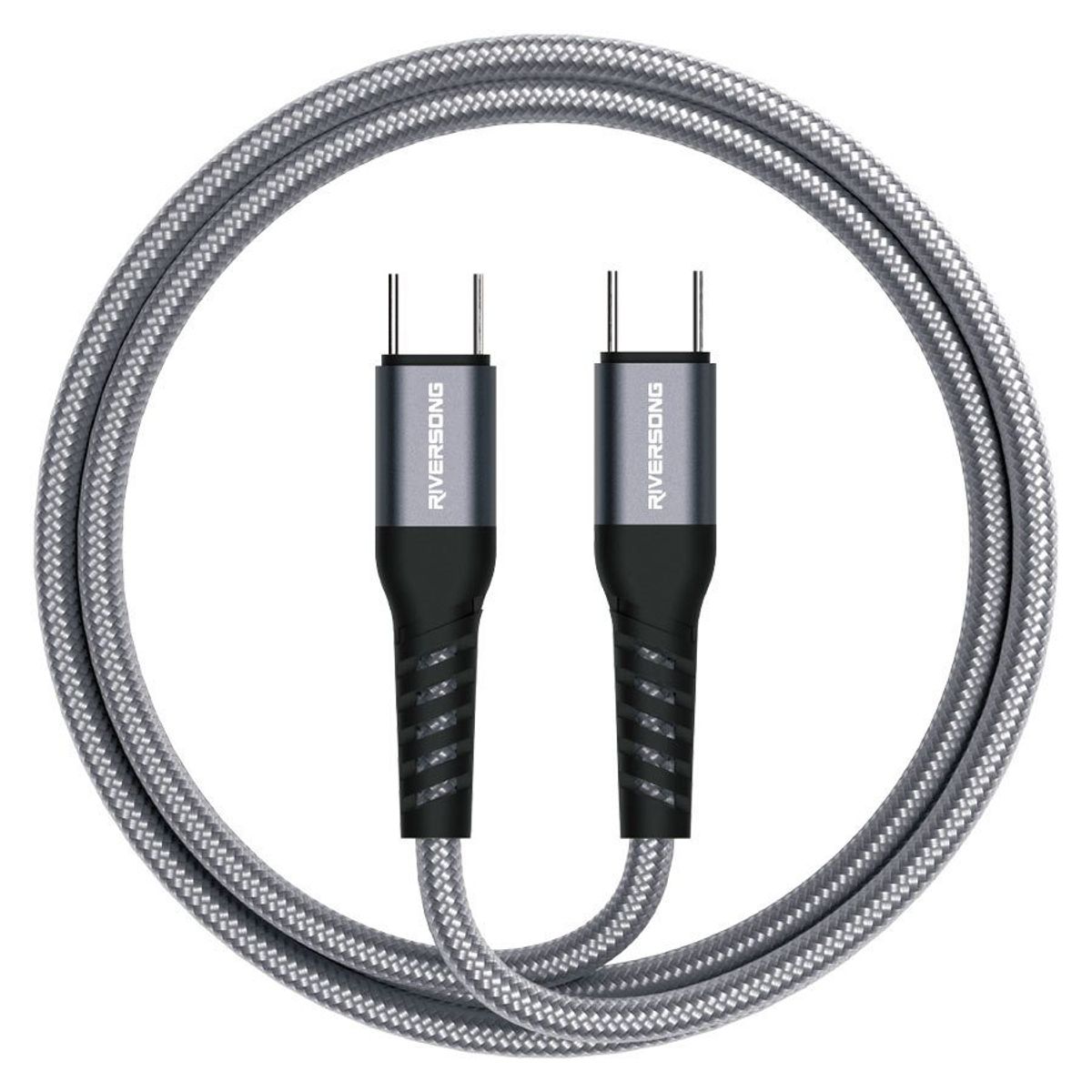 Riversong Hercules, 100W USB-C til USB-C PD nylon kabel, 1m