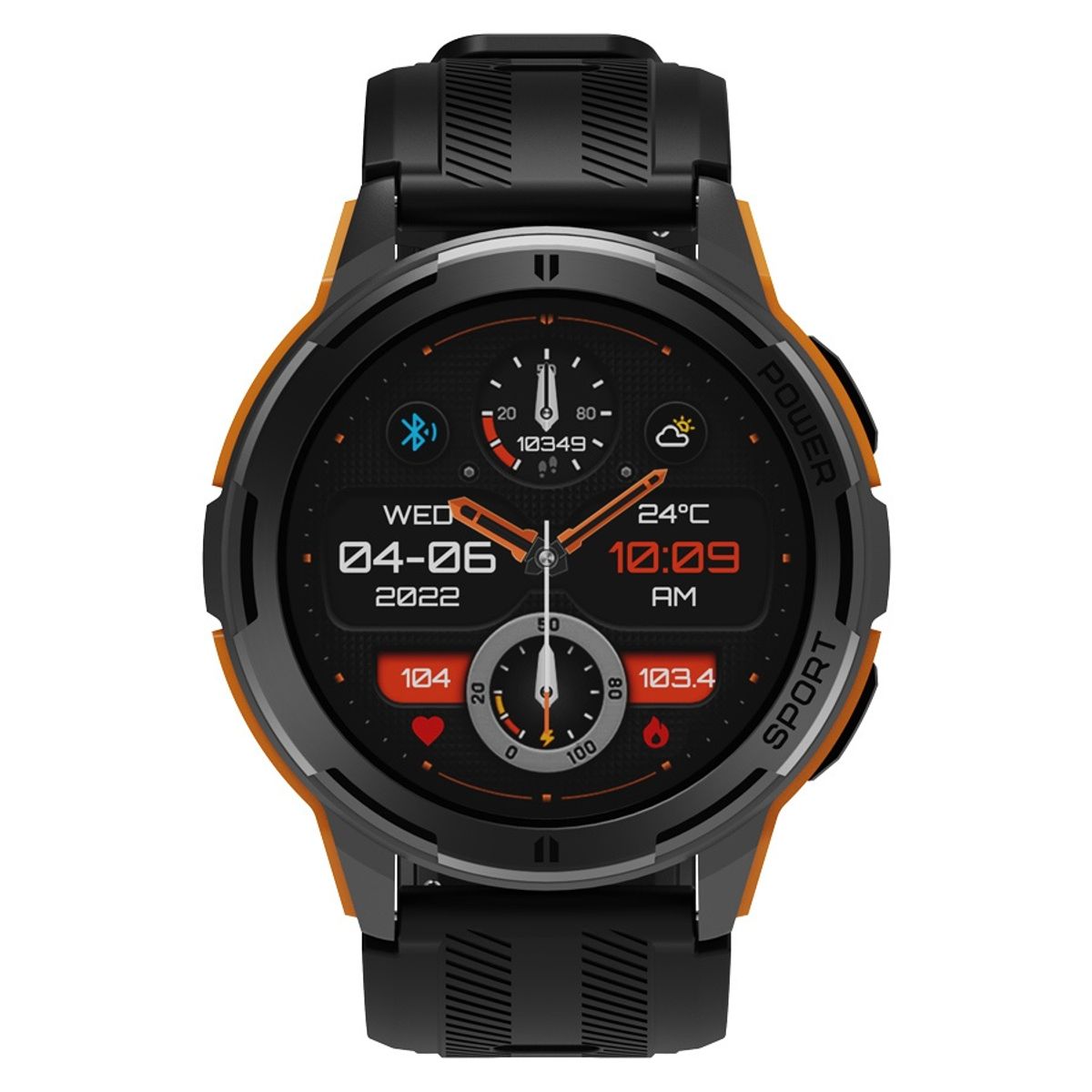 Riversong Motive 8C, 1.43" AMOLED Smartwatch, Sort