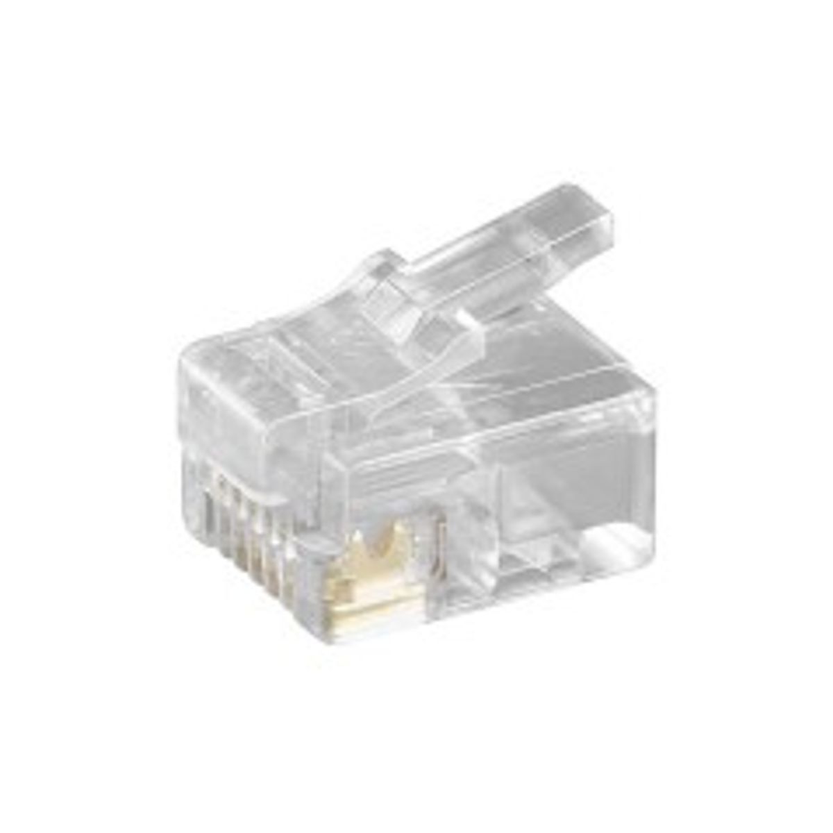 RJ12 modular plug for round cable, 6 pol., RJ12 ma