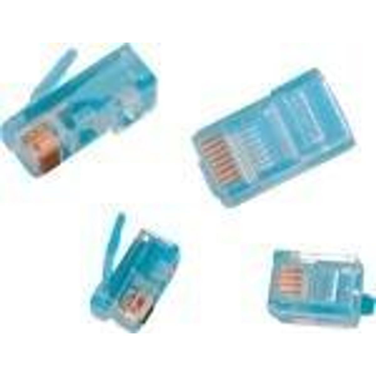 RJ45 UTP KAT6 8P8C, F/BLØD RUND LEDNING