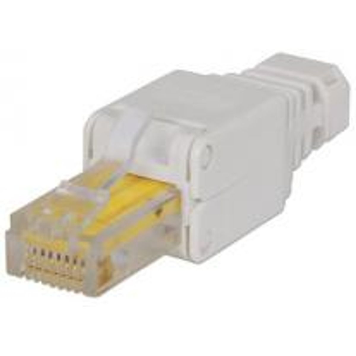 RJ45 UTP KAt6, bløde / stive ledere, toolless (Monteres uden værktøj)