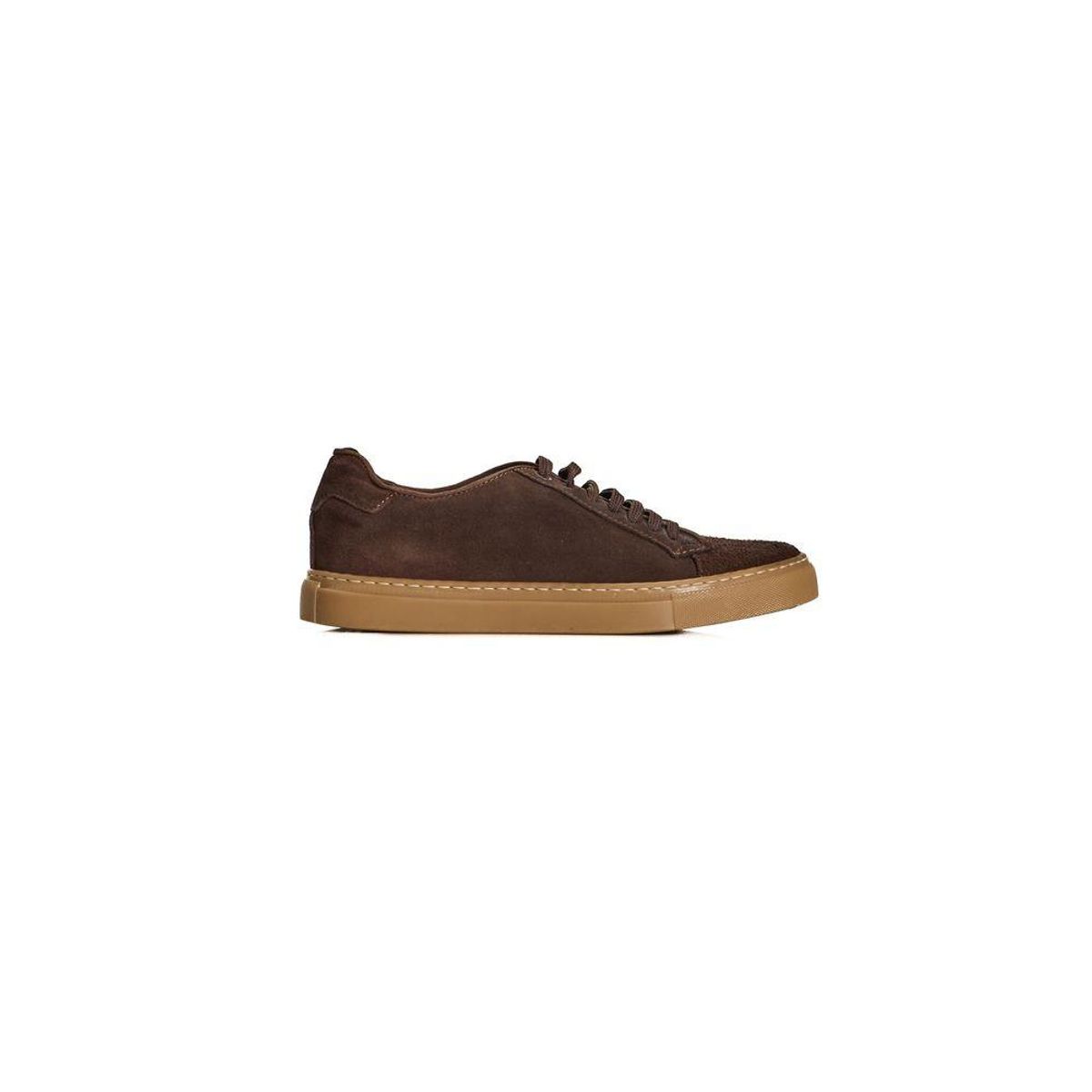 Roberto Pepe Luxury Brown Calfskin Sneakers