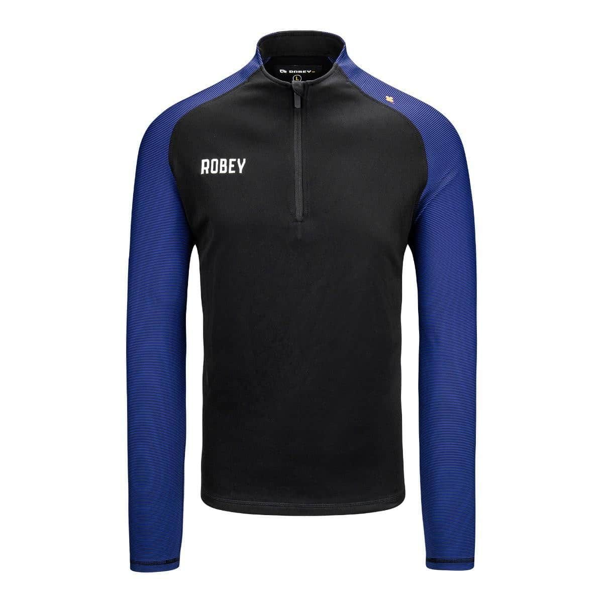 Robey - Performance Half-Zip Trøje - Sort-Royal Sort og Royal Blå - 302 2XL