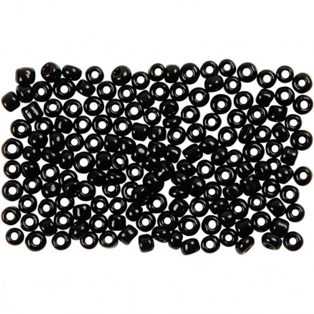 Rocaiperler, sort, diam. 3 mm, str. 8/0 , hulstr. 0,6-1,0 mm, 500 g/ 1