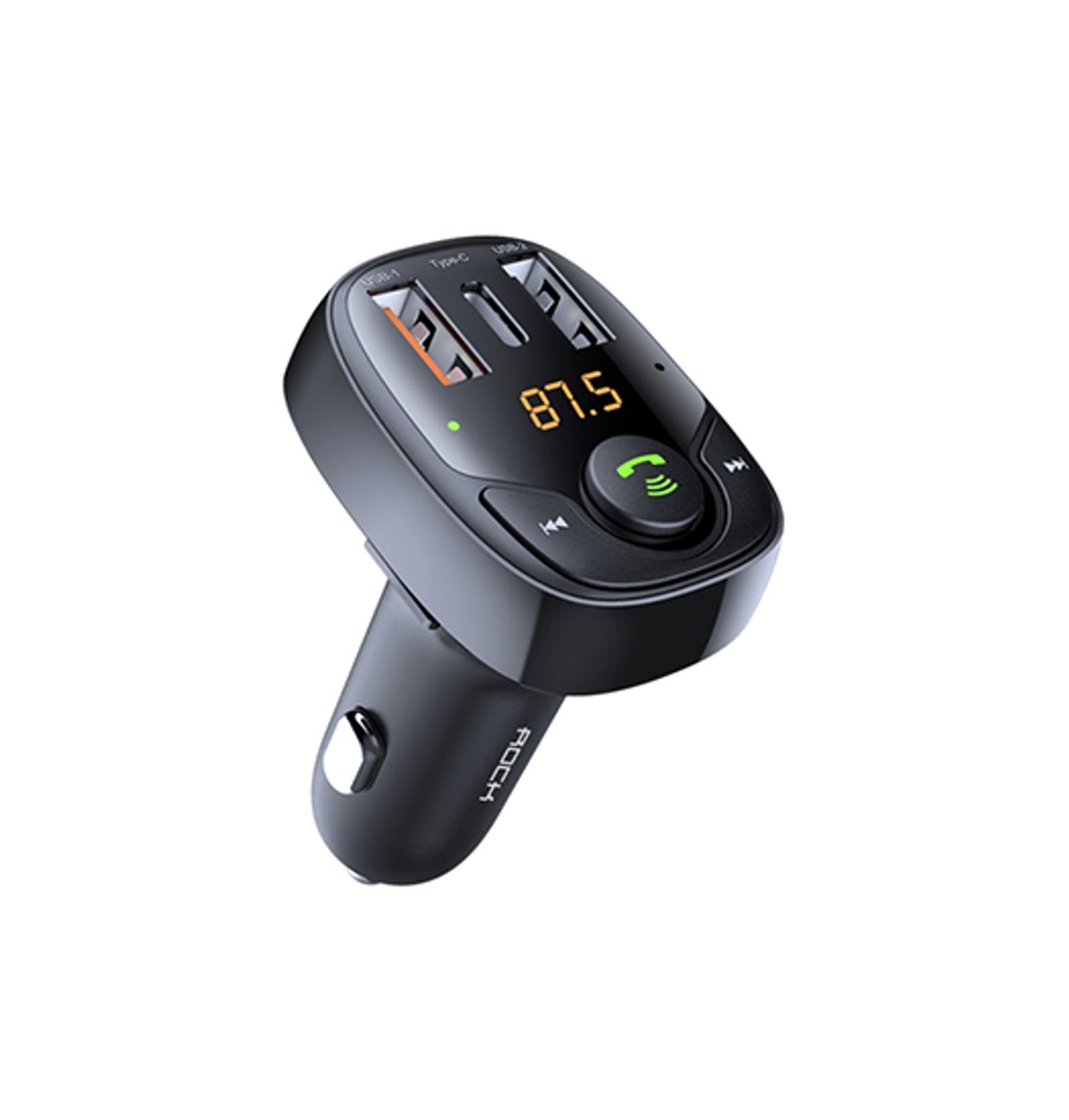 ROCK&trade; | Bluetooth FM-sender / Transmitter til Bil - QC3.0 - Sort