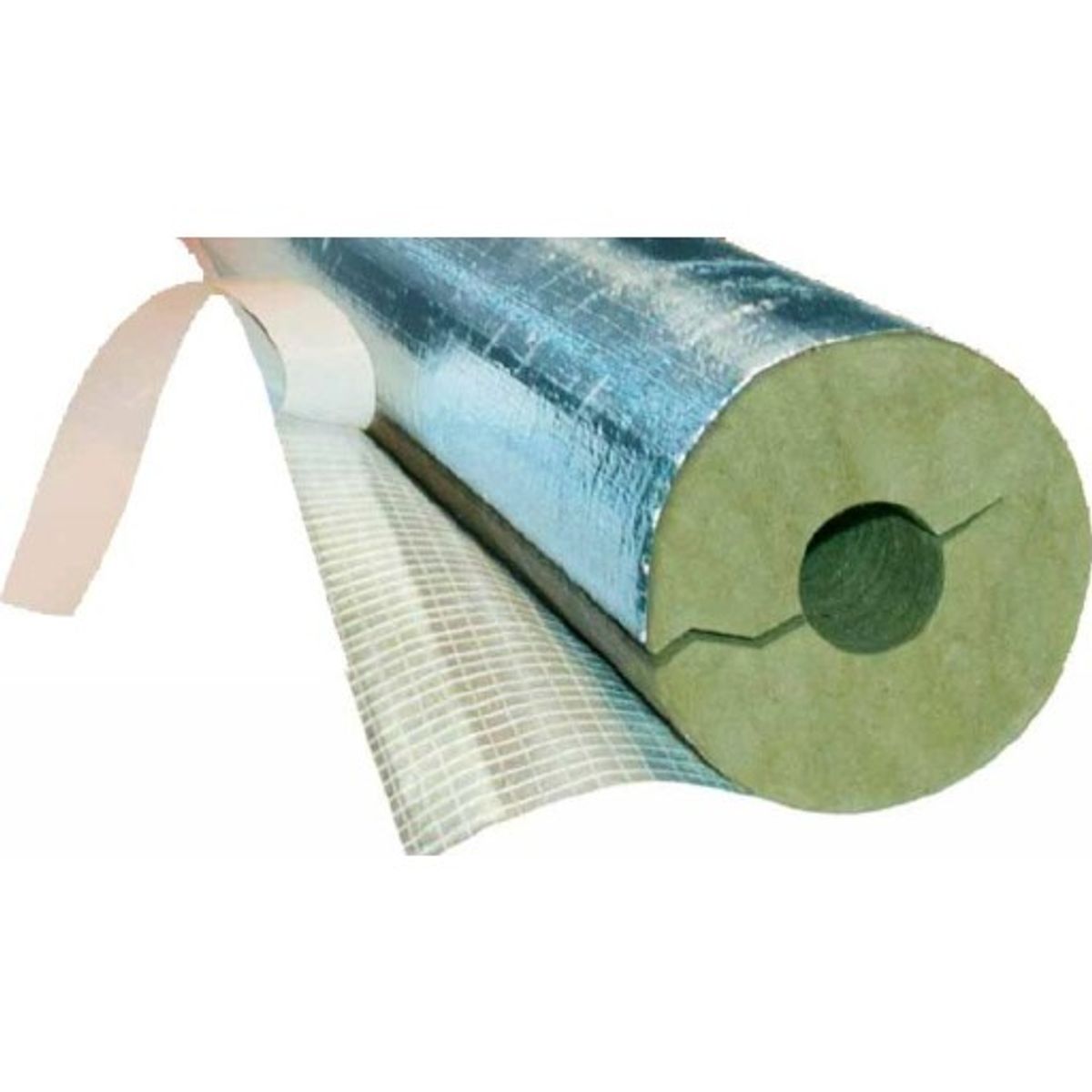 Rockwool rørskål med tape til 133mm rør, 30mm isoleringstykkelse, 1 meter