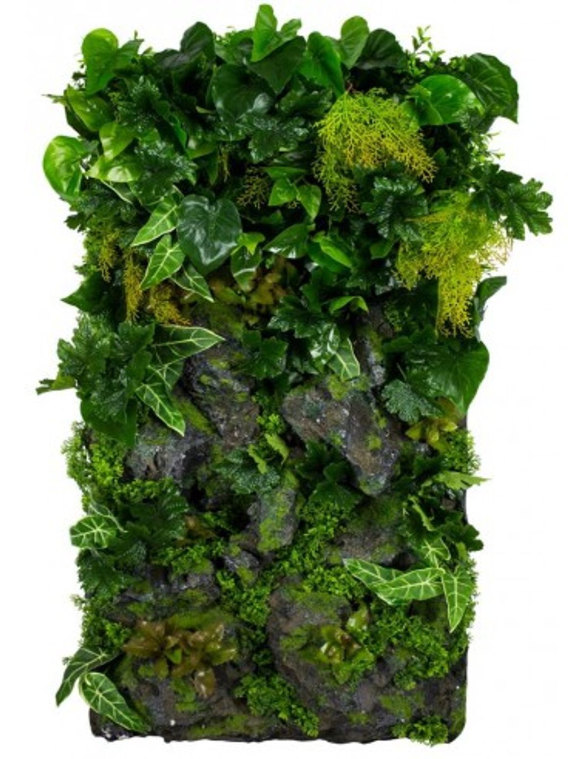 Rocky Cliff Plantevæg med kunstige planter 100 x 50 cm