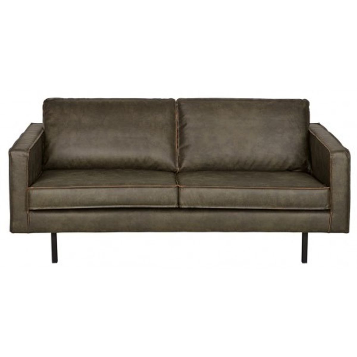 Rodeo 2,5-personers sofa i læder B190 cm - Vintage armygrøn