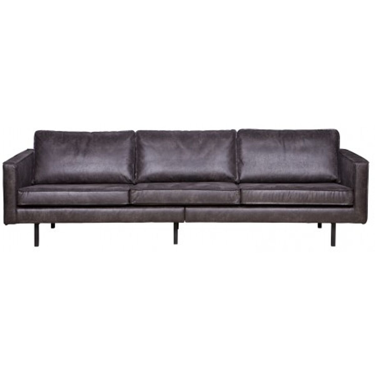 Rodeo 3-personers sofa i læder B277 cm - Vintage sort