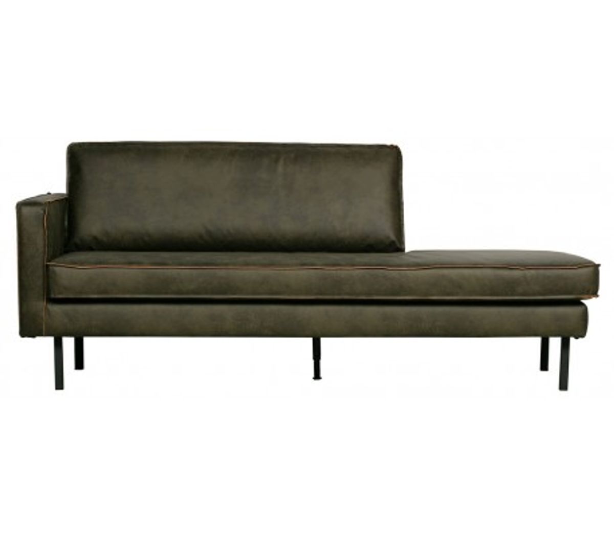 Rodeo daybed sofa i læder B203 cm - Vintage armygrøn