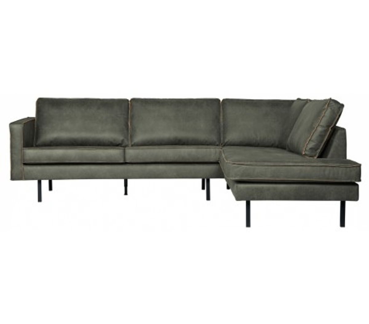 Rodeo Hjørnesofa højrevendt i læder 266 x 213 cm - Vintage armygrøn