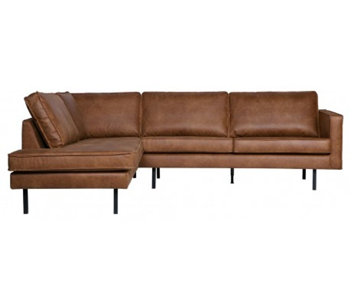 Rodeo Hjørnesofa venstrevendt i læder 266 x 213 cm - Vintage cognac