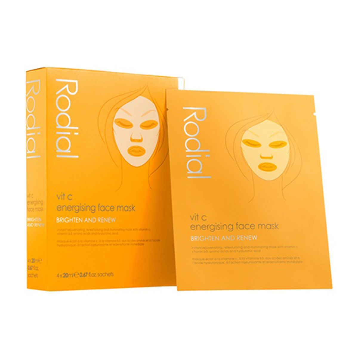 Rodial Vit C Energising Face Mask 4 stk