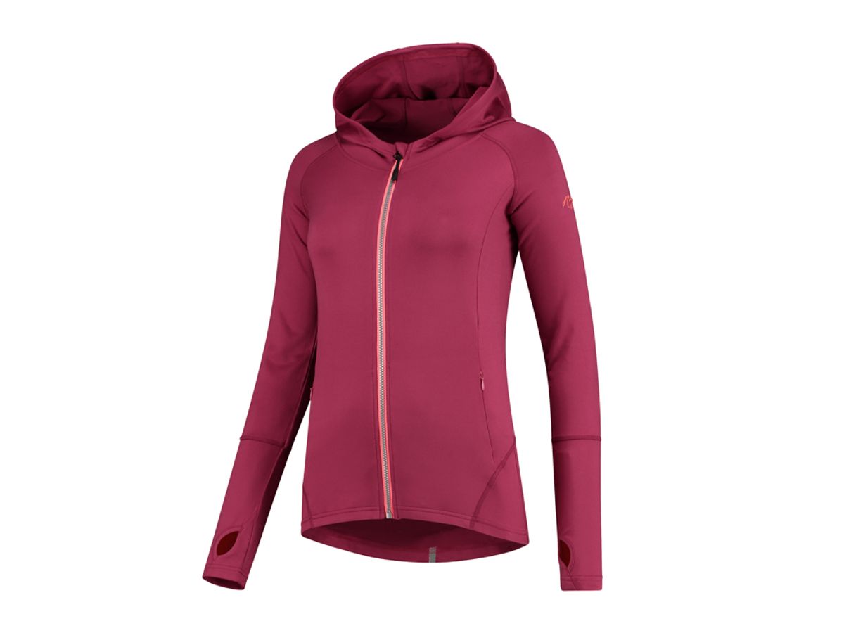 Rogelli Aura - Sports trøje hooded - Dame - Cerise/Coral - Str. S