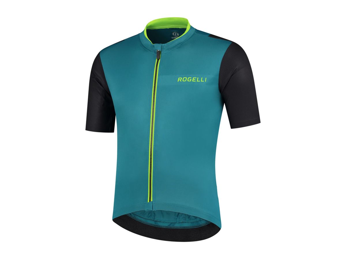 Rogelli Minimal - Cykeltrøje - Korte ærmer - Blå/Grøn/Sort - Str. 3XL