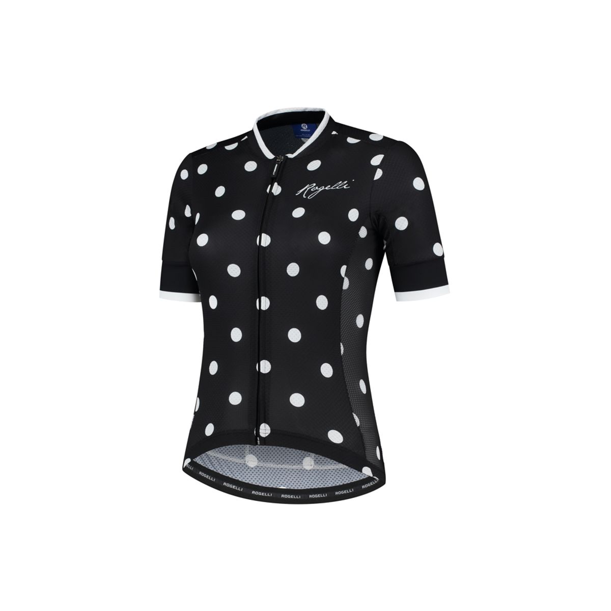 Rogelli Sprinkle - Cykelbluse - Dame - Korte ærmer - Race Fit - Sort/Hvid - Str. M