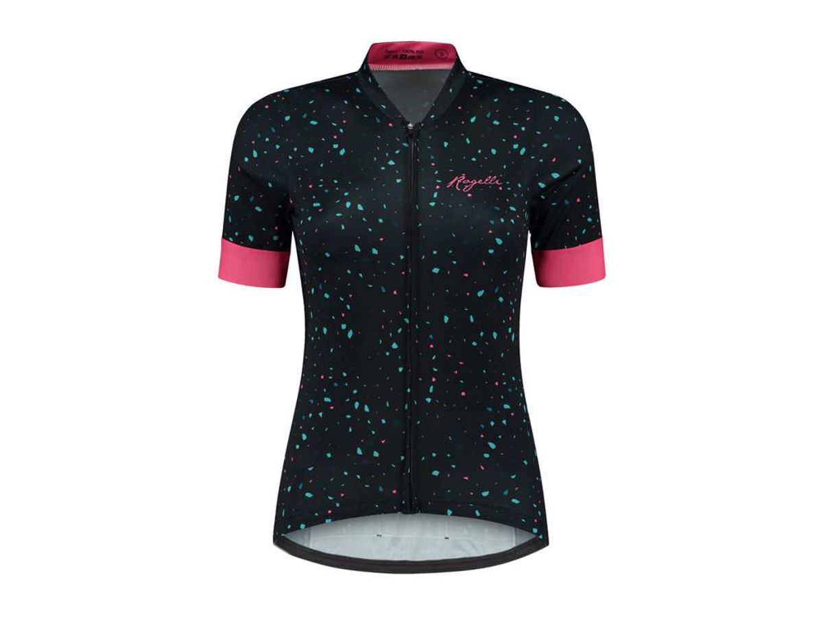 Rogelli Terrazzo - Cykelbluse - Dame - Korte ærmer - Blå/Pink - Str. S