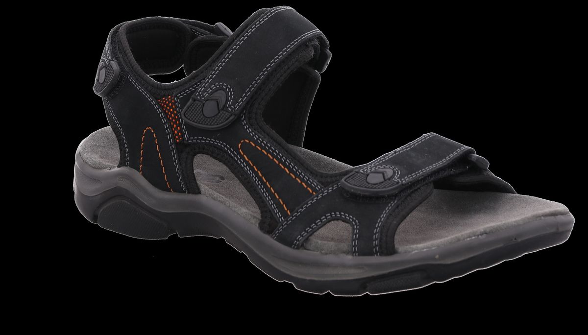 Rohde - Herre sandal m/velcro, 46-0191 - Sort - 44