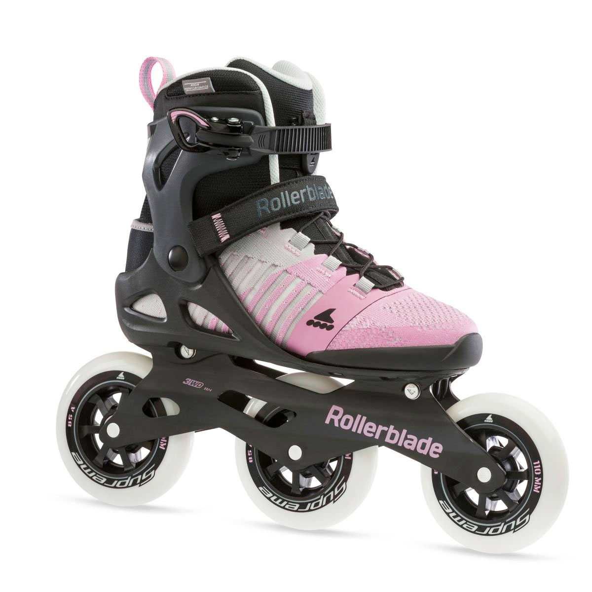 Rollerblade Macroblade 110 3WD W Inline Rulleskøjte Grå/Pink