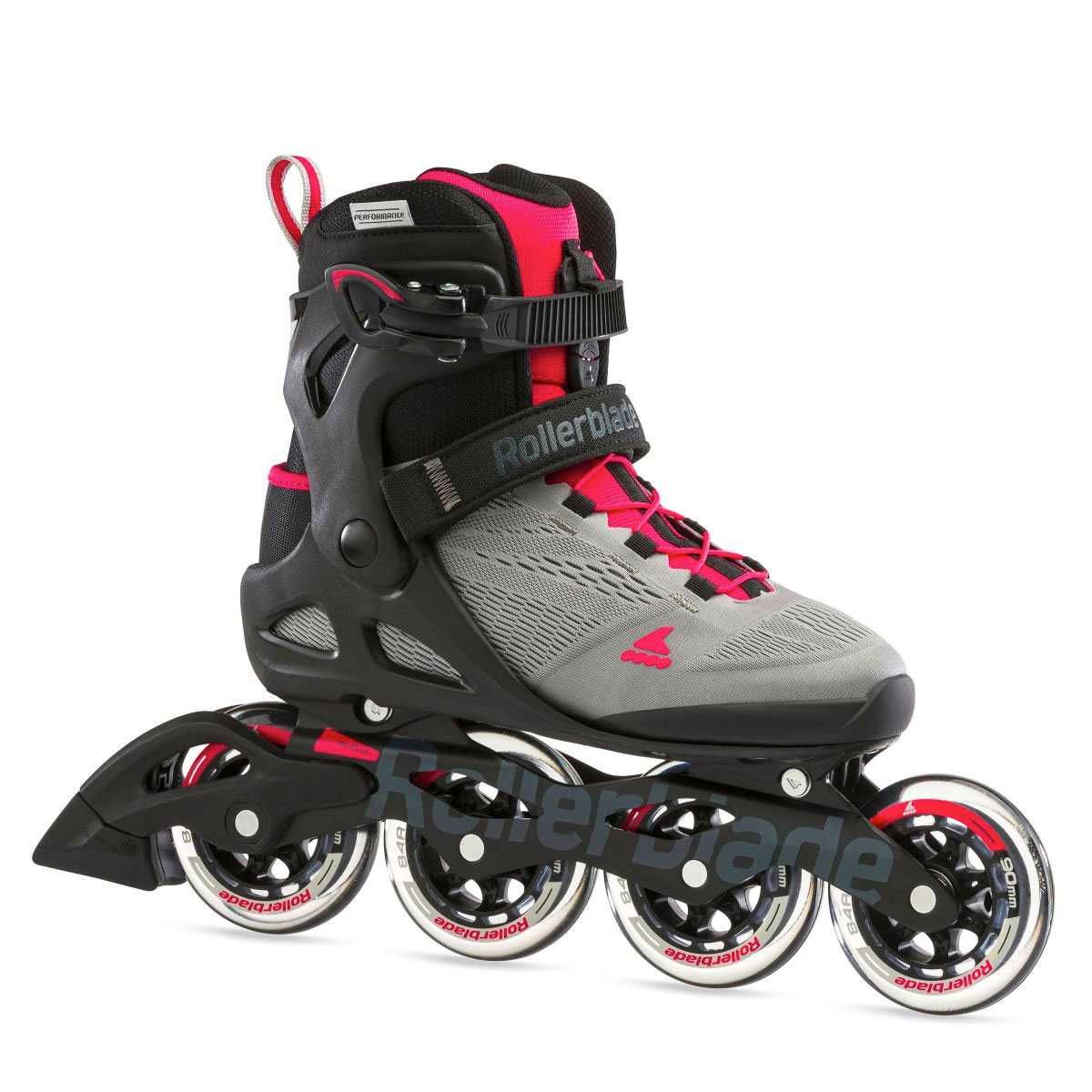 Rollerblade Macroblade 90 W Inline Rulleskøjte Grå/Pink