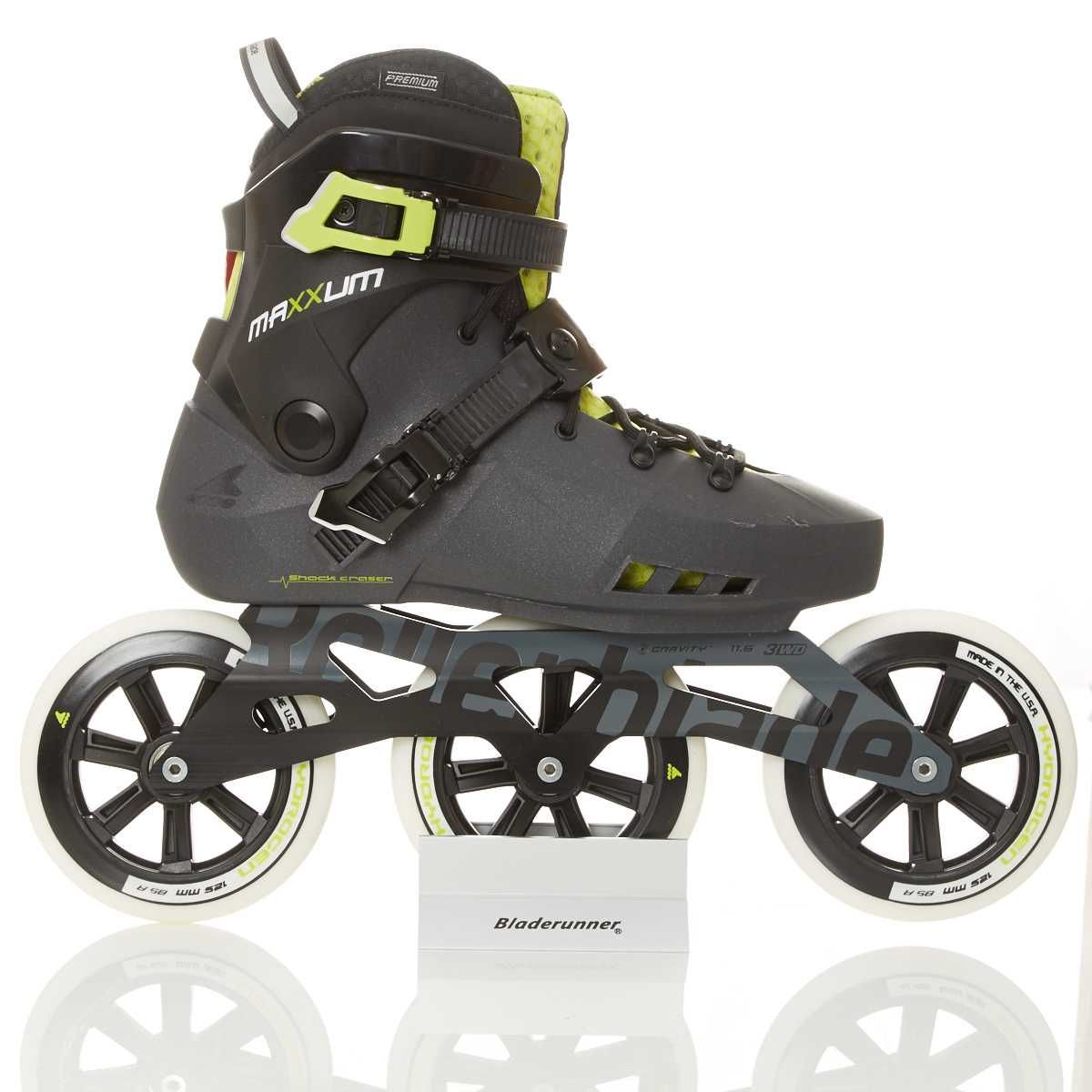 Rollerblade Maxxum Edge 125 3-Wheel Metallic Grey/Lime