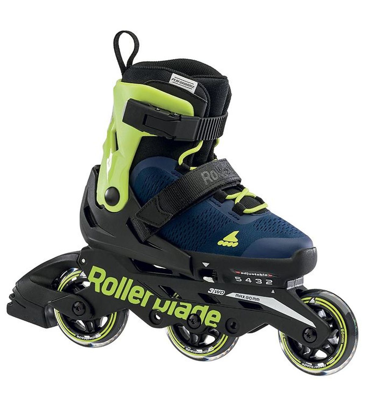 Rollerblade Rulleskøjter - Microblade 3WD - Blue Royal/Lime