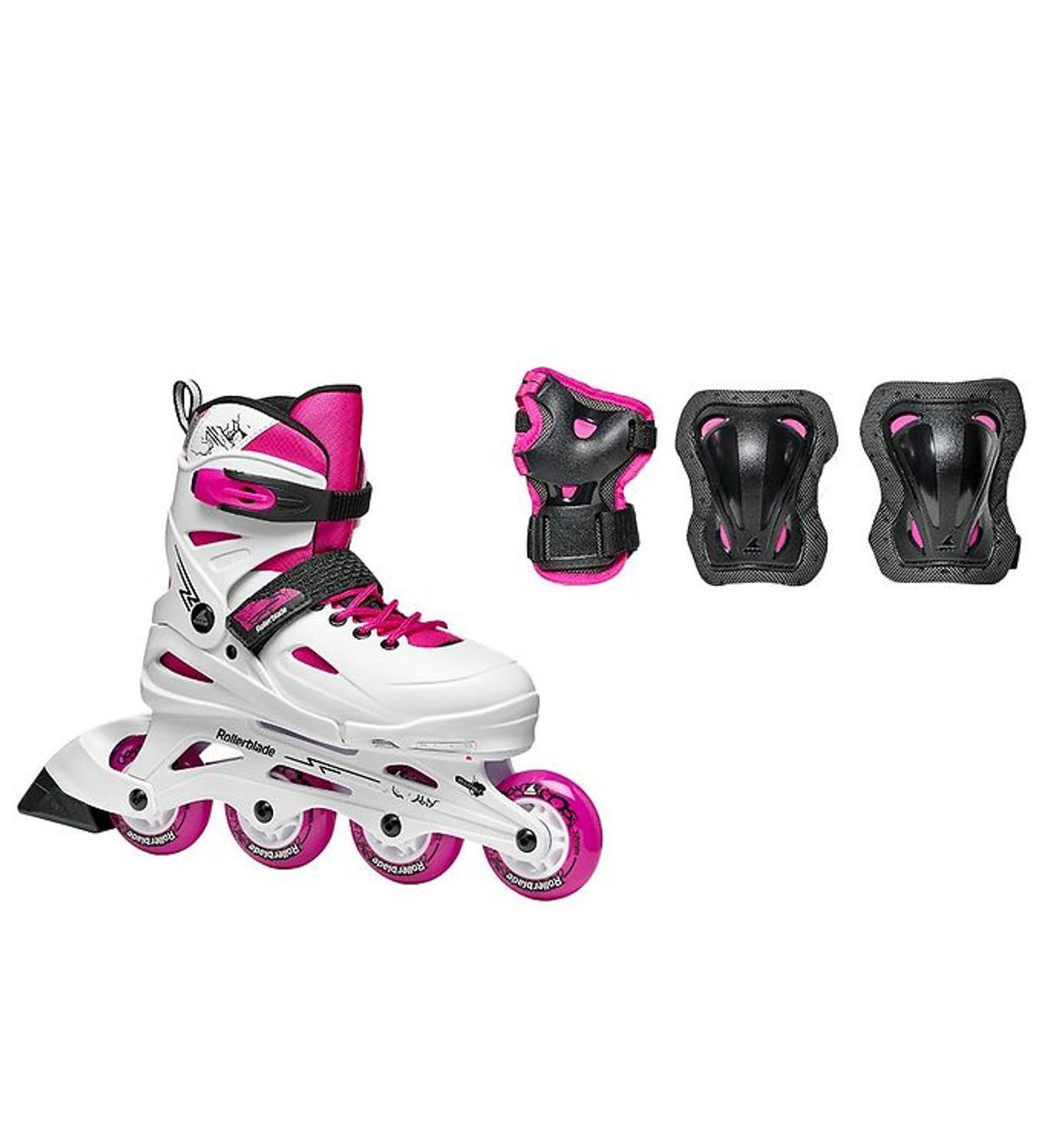 Rollerblade Rulleskøjtesæt - Fury Combo - Hvid/Pink