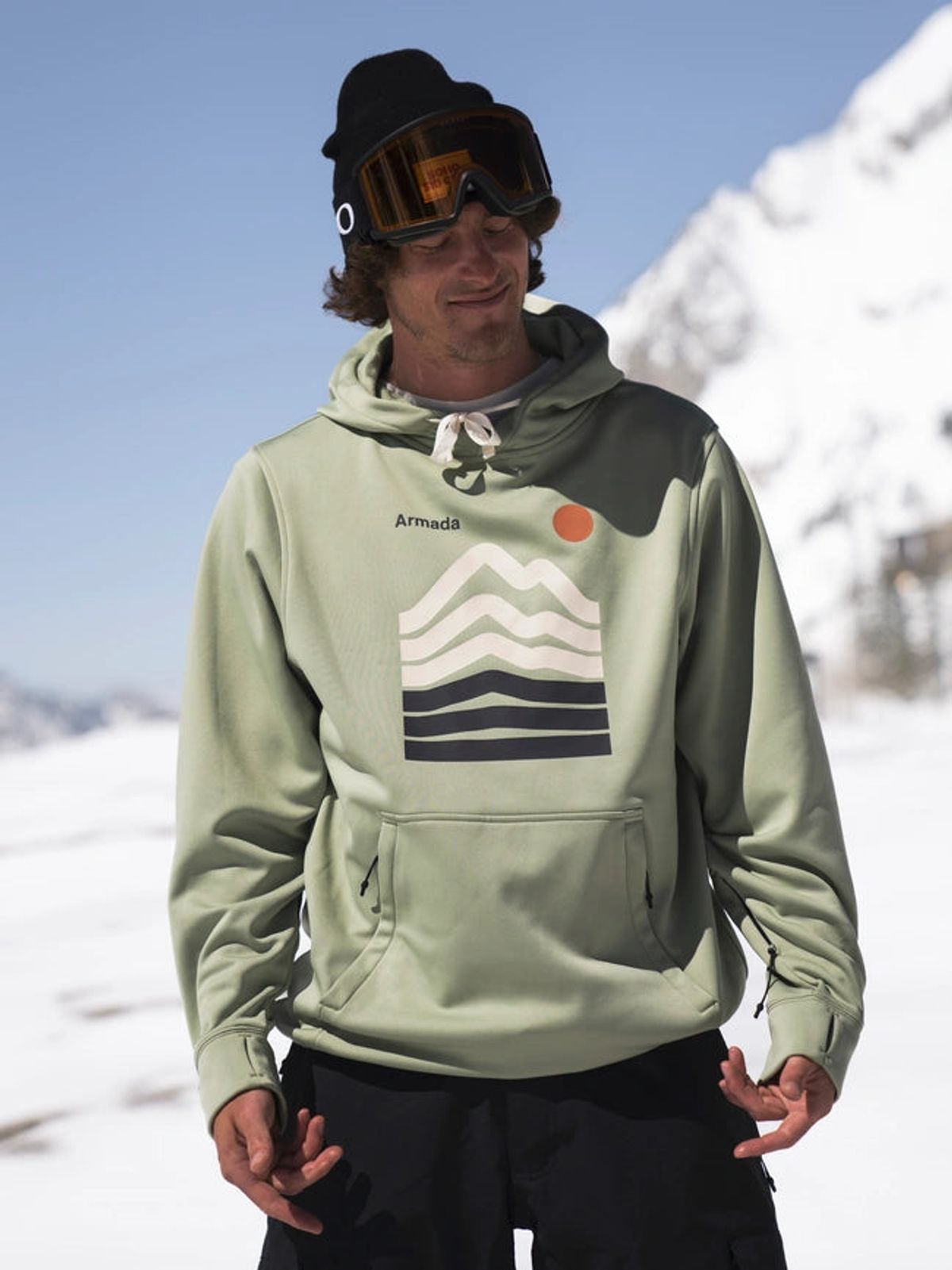 Rollin Hoodie til ski Unisex, Macha / 2XL