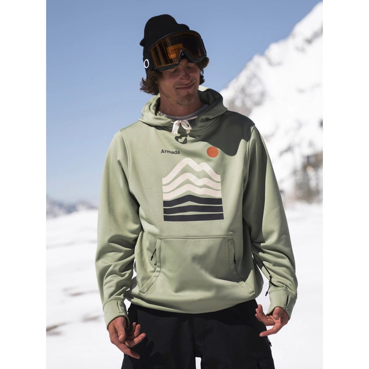 Rollin Hoodie til ski Unisex, Macha / S