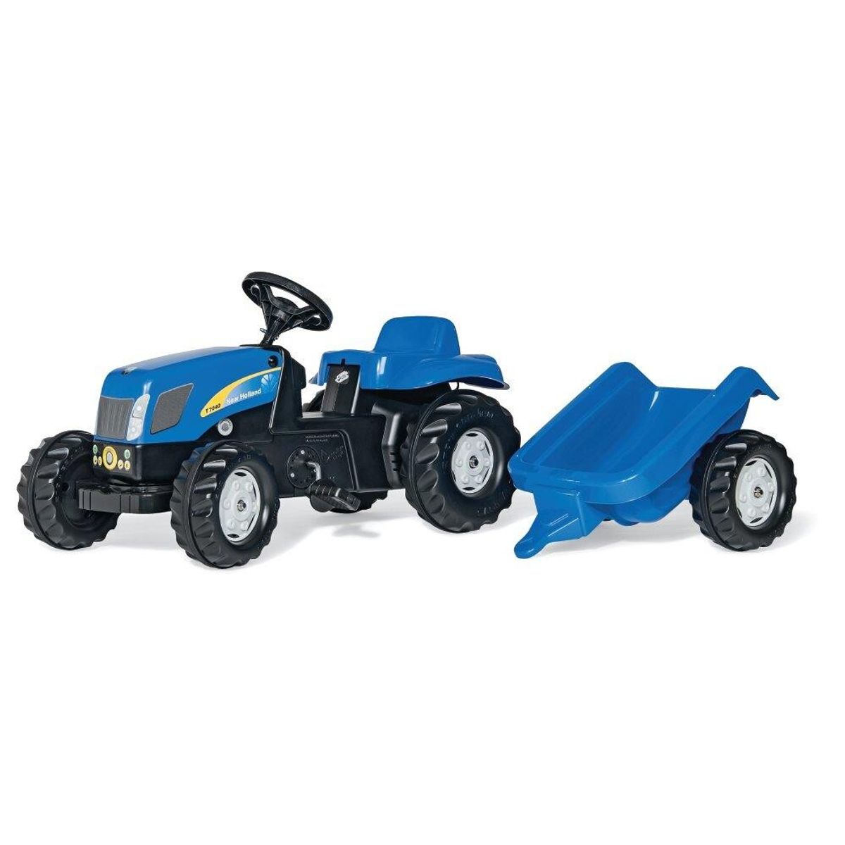 RollyKid Pedaltraktor New Holland m/vogn