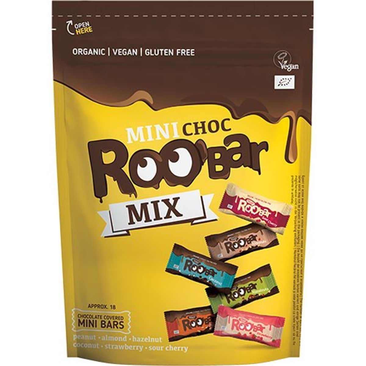 Roobar Mini Choc Mix Økologisk - 180 gram