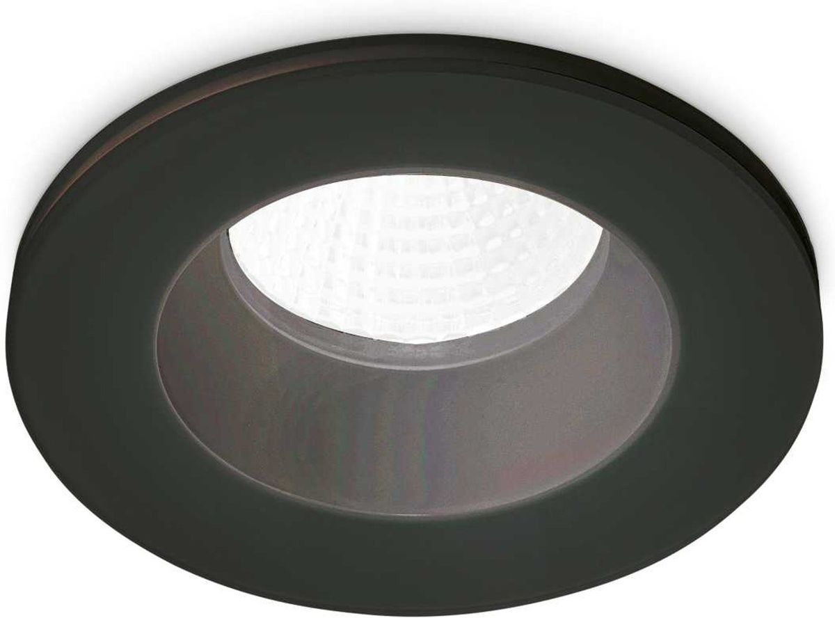 Room-65, Indbygningslampe, 8W, LED, sort, aluminium, metal, Ø98xH50mm