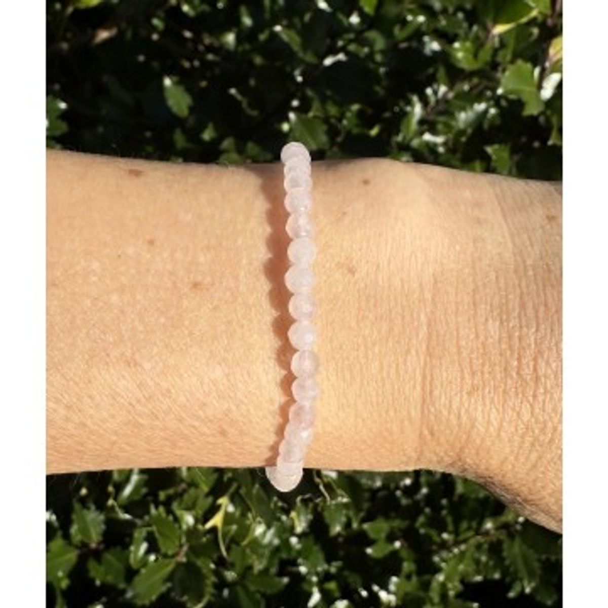 Rosakvarts armbånd facetslebet 4mm - Krystal Armbånd - GodKarmaShop