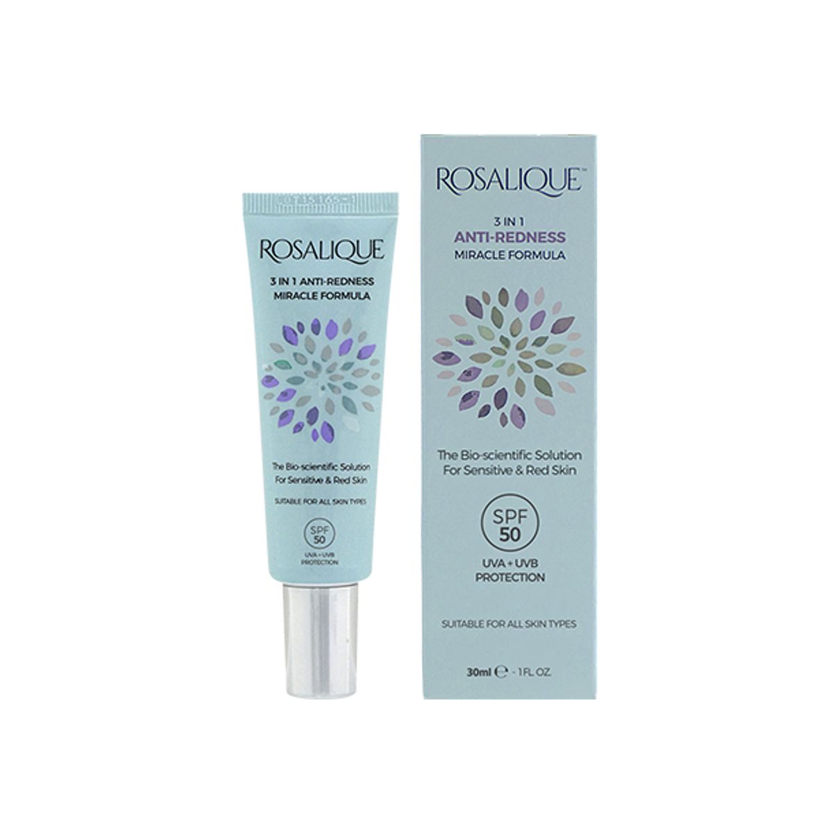 Rosalique 3-In-1 Anti-Redness SPF 50 30 ml.