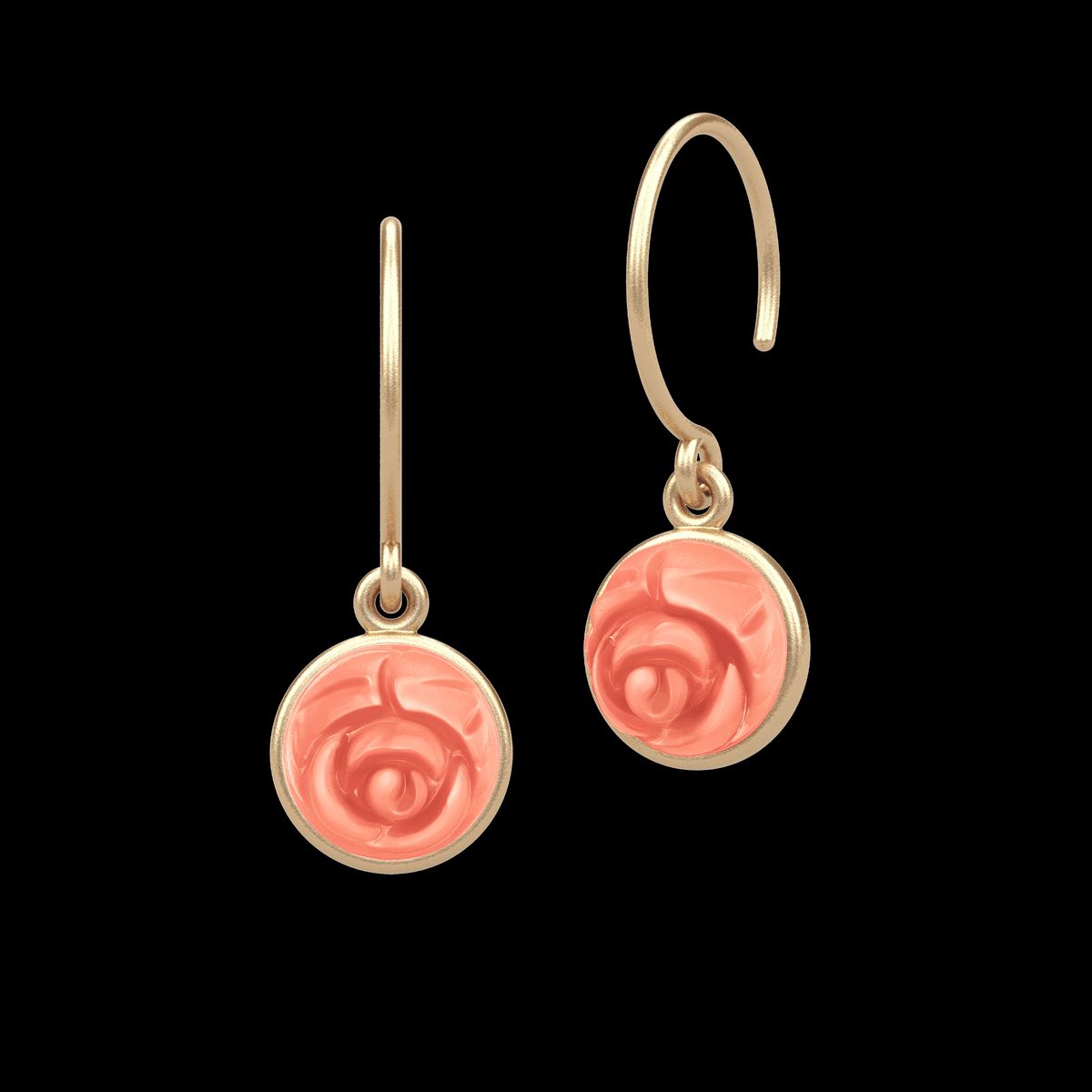 Rose Earrings Pink