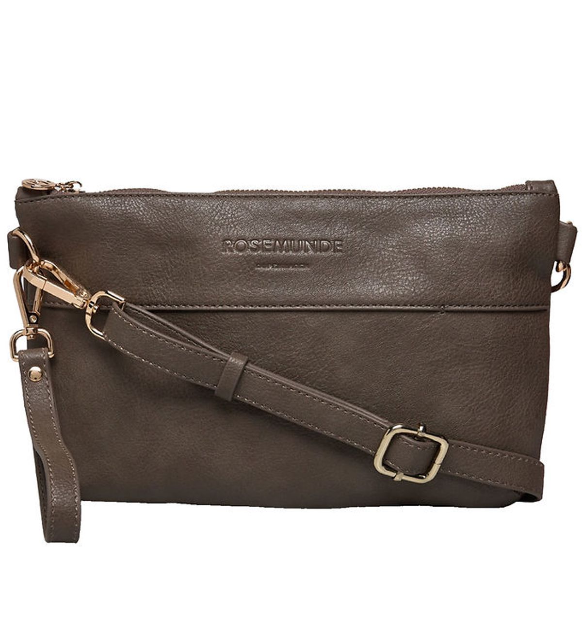 Rosemund Clutch - Taupe Brown/Gold