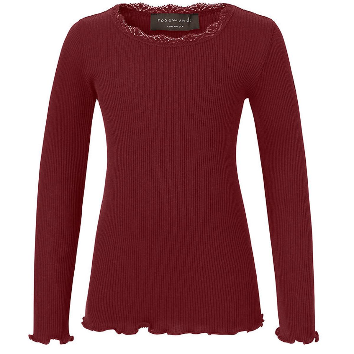 Rosemunde Bluse - Silke/Bomuld - Cabernet m. Blonder