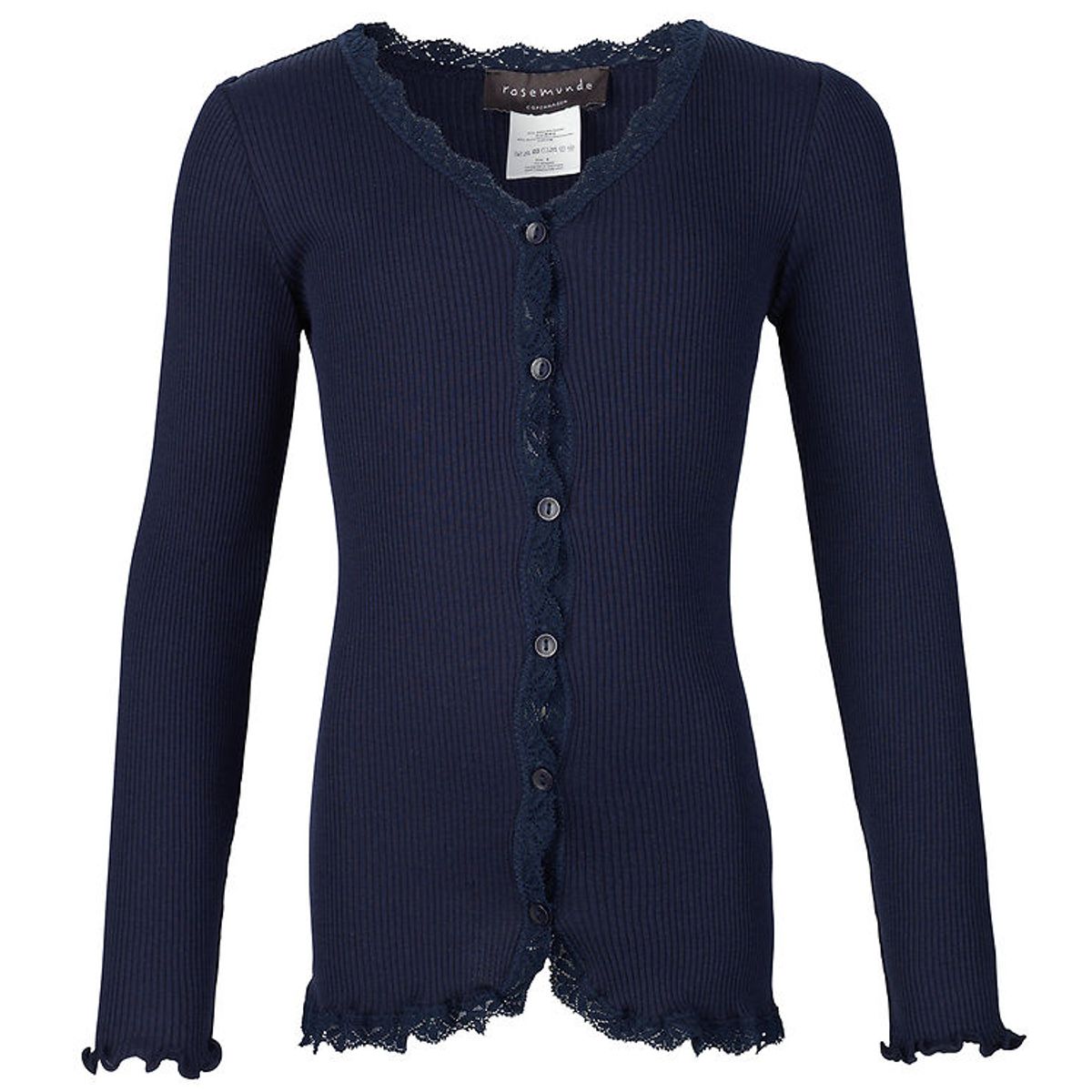 Rosemunde Cardigan - Rib - Silke/Bomuld - Noos - Navy