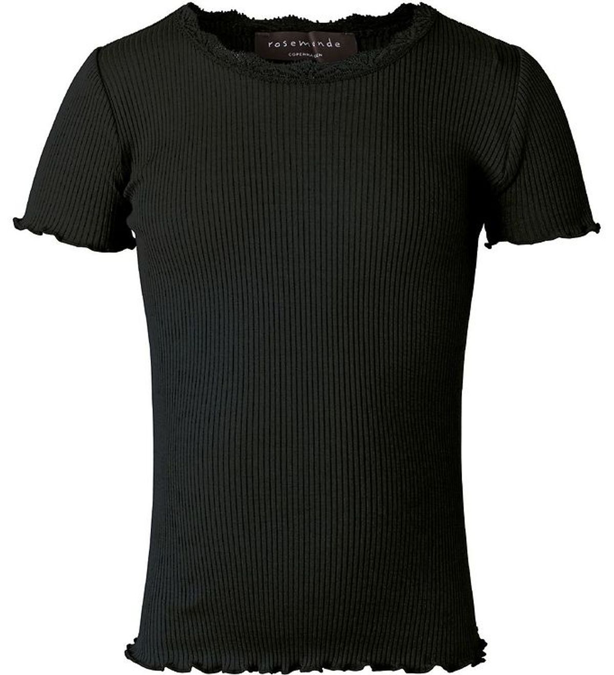 Rosemunde T-shirt - Rib - Sort