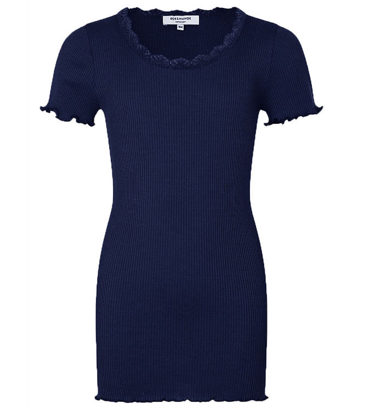 Rosemunde T-shirt - Silke/Bomuld - Noos - Navy