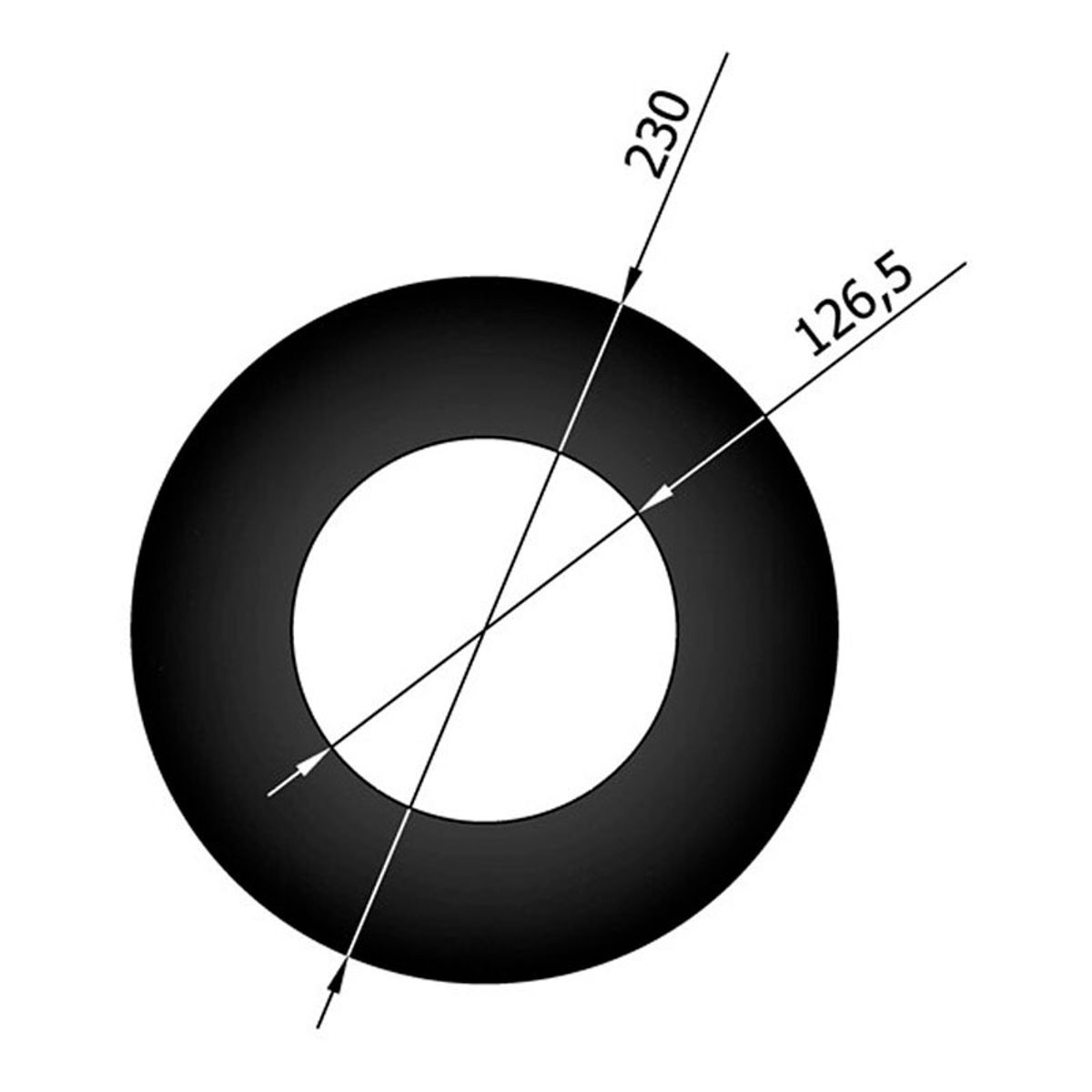 Rosette Ø120 mm 52 mm Krave