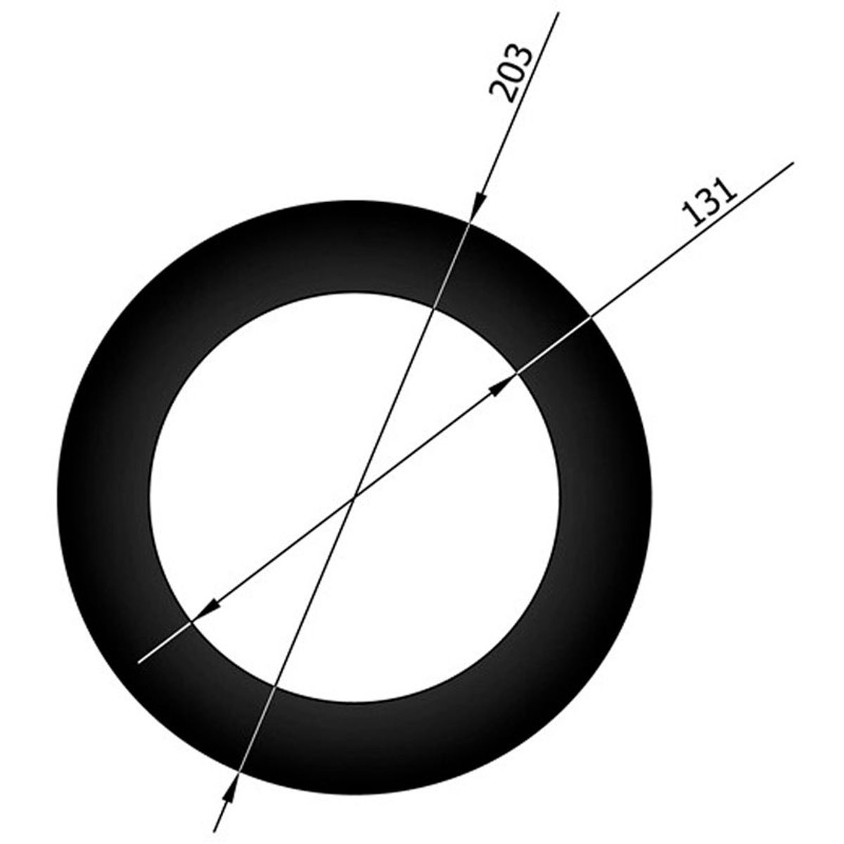 Rosette Ø125mm, 30 mm kant