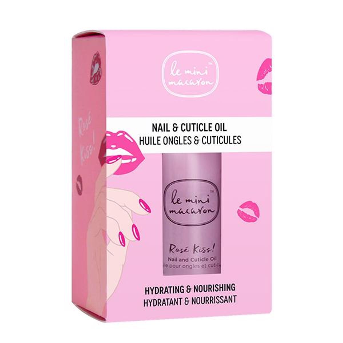 Rosé Kiss, Nail & Cuticle Oil, Le mini Macaron